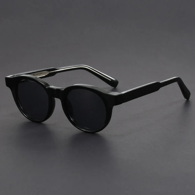 Men's Retro Round Sunglasses with Adjustable Nose Pads