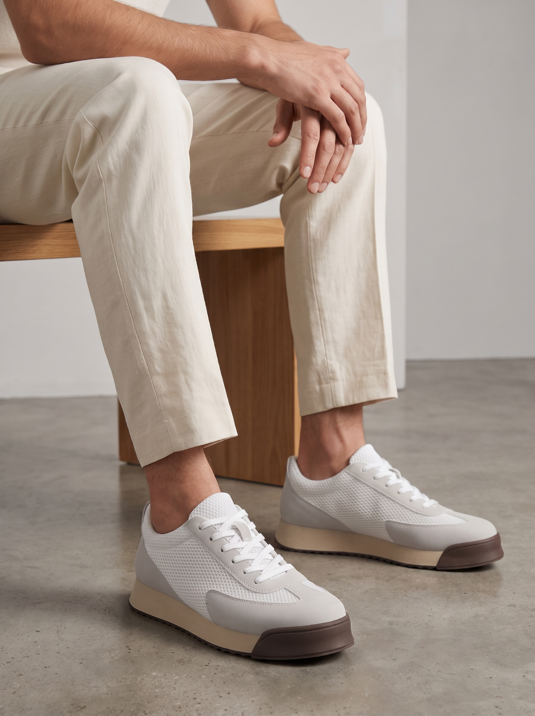Men's Retro Thick Sole Sneakers