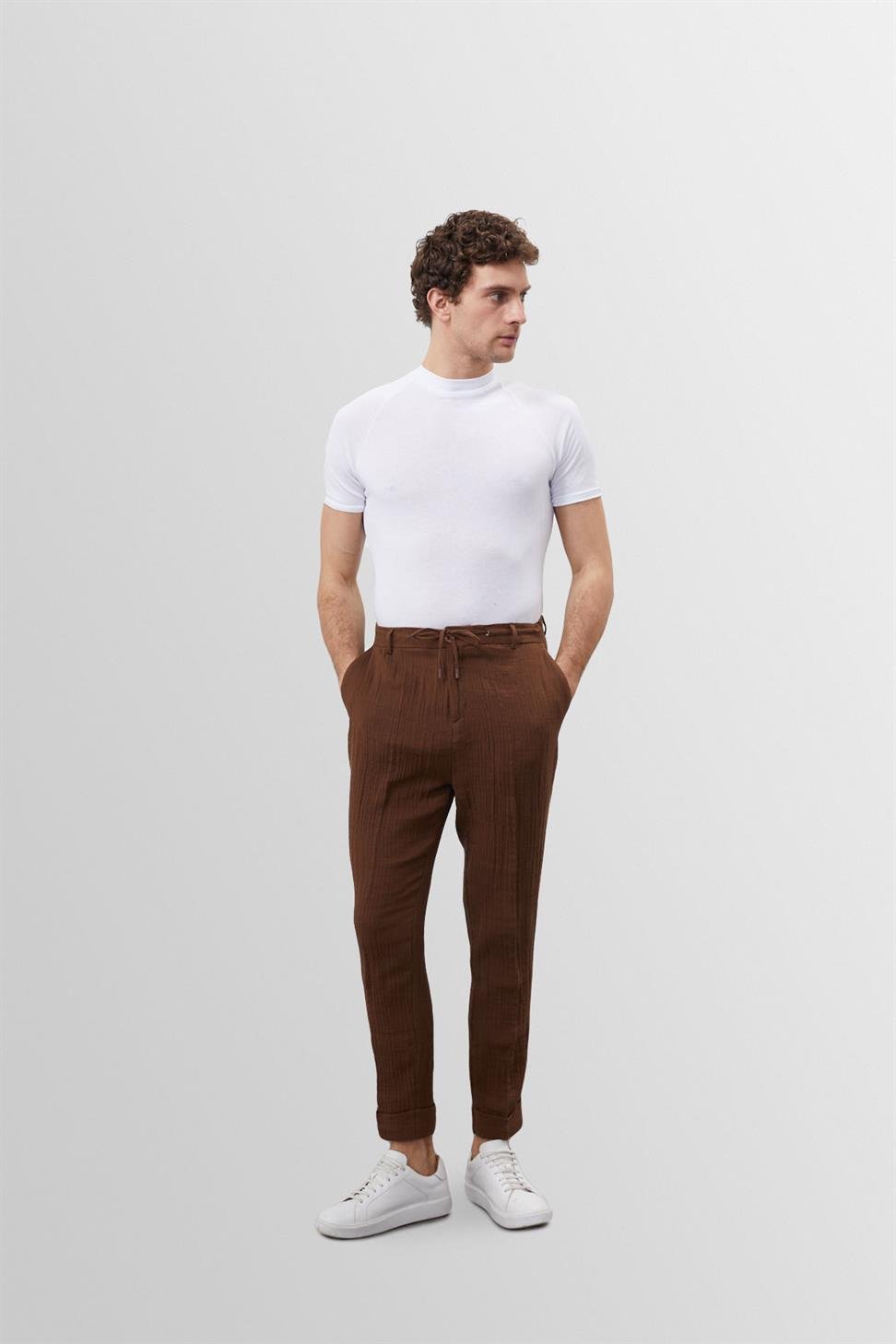 Men's Slim-Fit High Collar T-Shirt