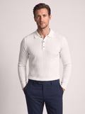 Men's Slim Fit Long Sleeve Polo Shirt