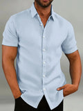 Men's Slim Fit Short-Sleeved Shirt
