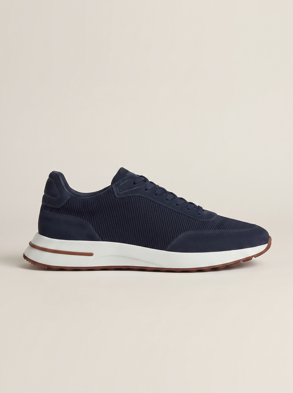 Men's Suede Casual Lightweight Trainers with Flat Platform Sole