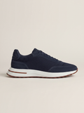 Men's Suede Casual Lightweight Trainers with Flat Platform Sole