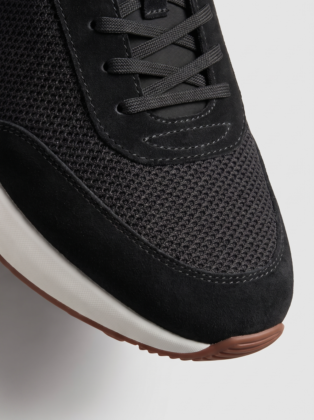 Men's Suede Casual Lightweight Trainers with Flat Platform Sole