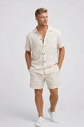 Men's Summer Set - Two-Piece Shorts and T-Shirt Outfit