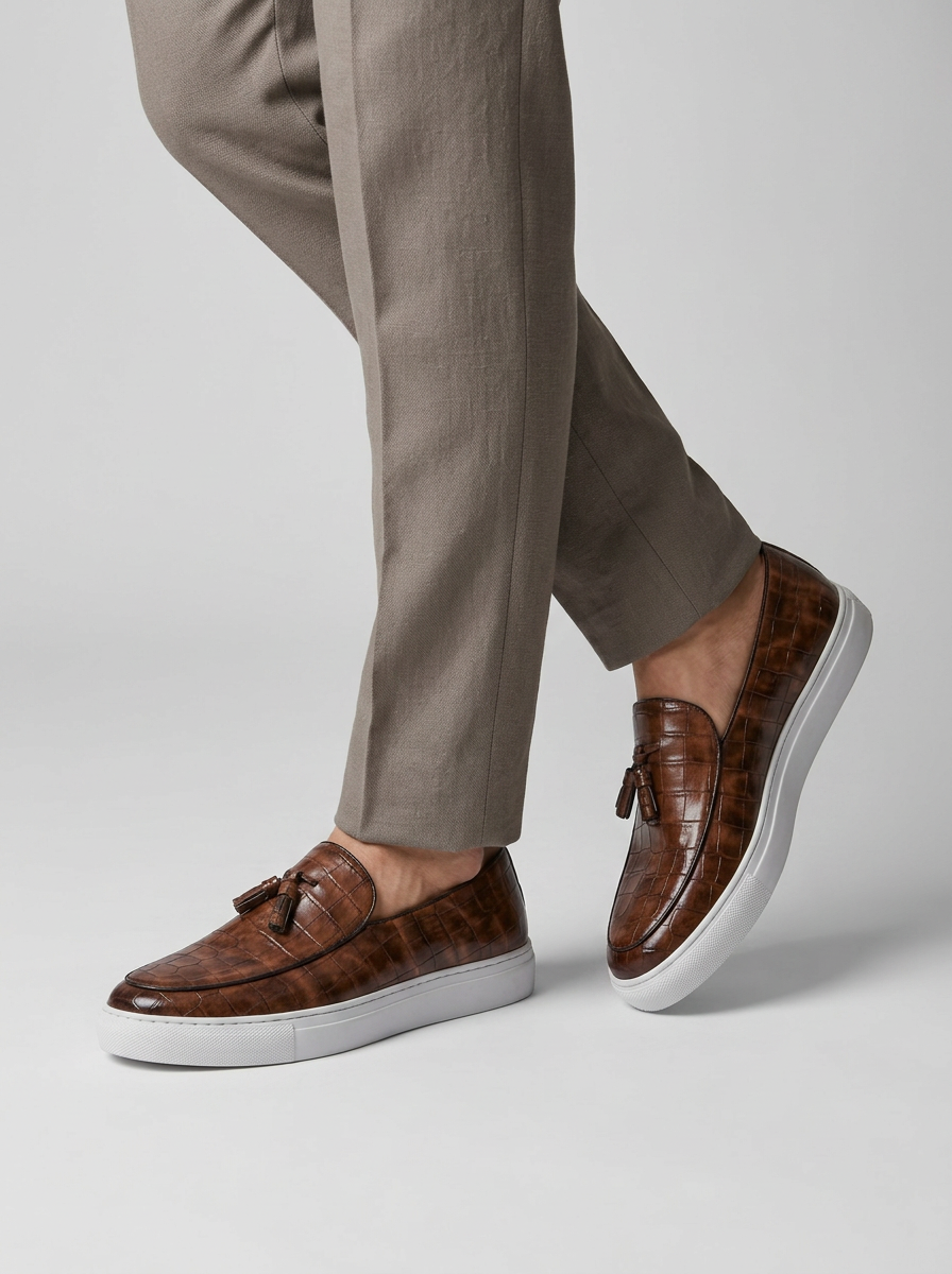 Men's Tassel Detail Slip-On Loafers