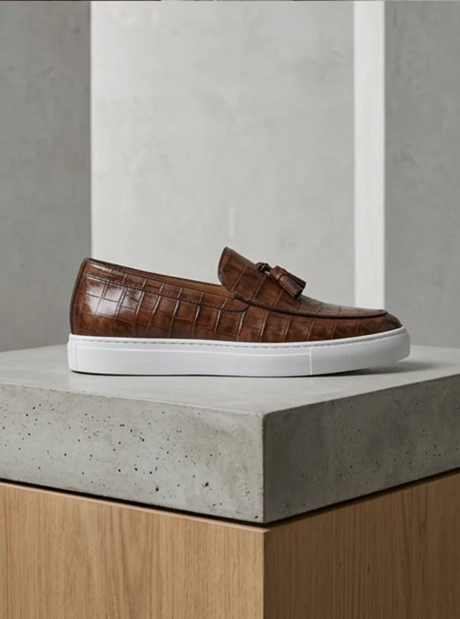 Men's Tassel Detail Slip-On Loafers