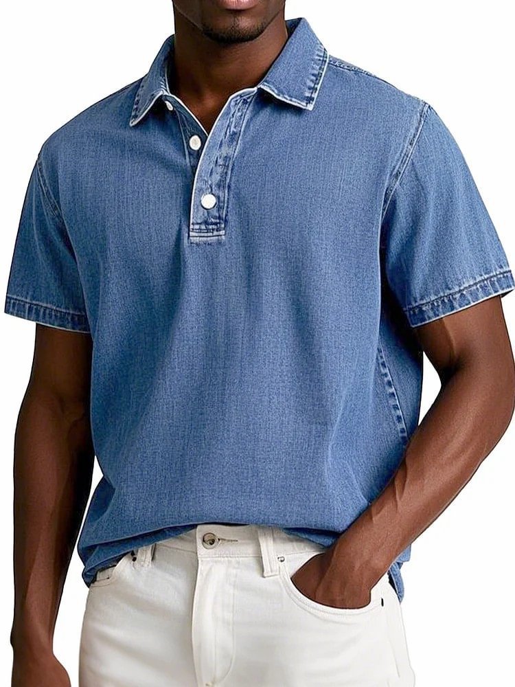 Men's Vintage Short-Sleeve Polo Shirt