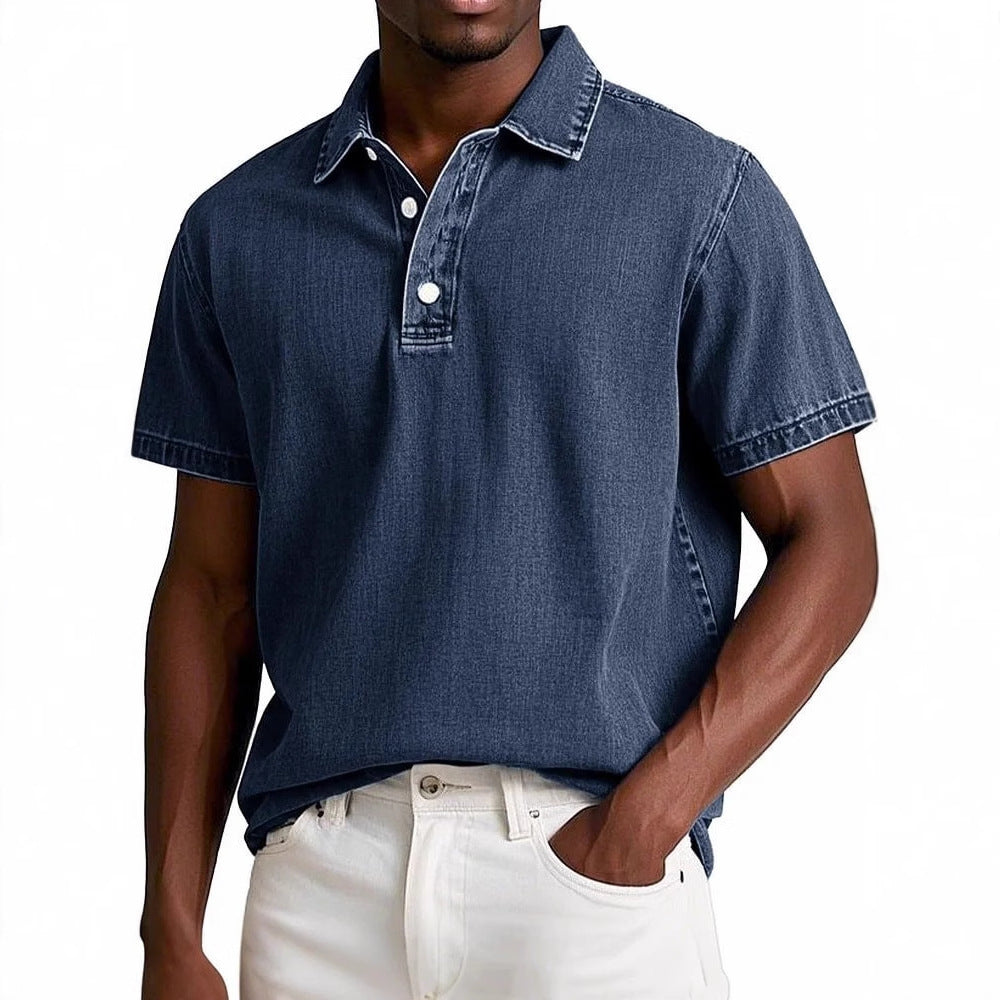 Men's Vintage Short-Sleeve Polo Shirt
