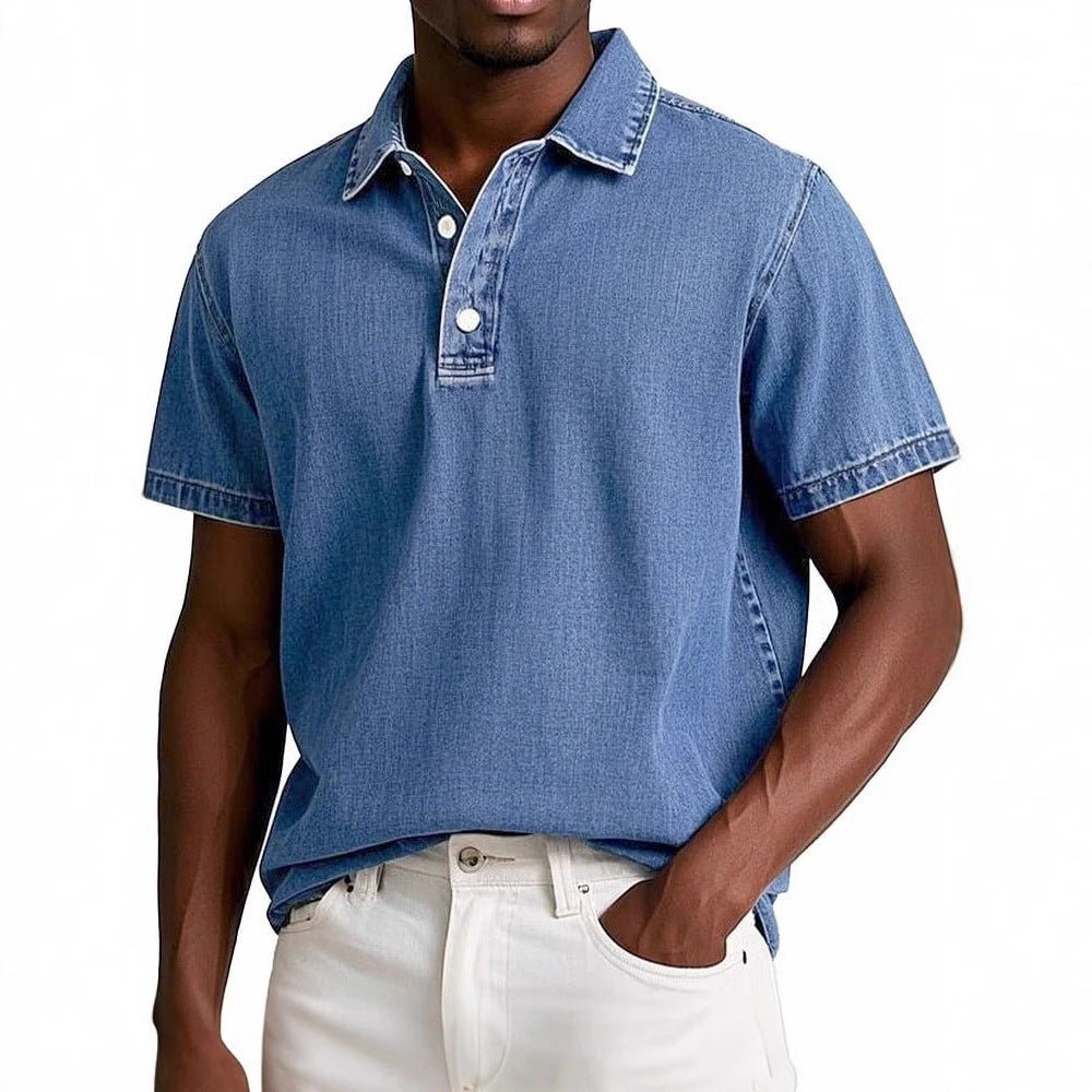 Men's Vintage Short-Sleeve Polo Shirt
