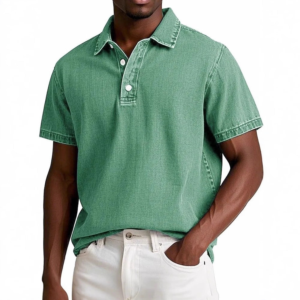 Men's Vintage Short-Sleeve Polo Shirt
