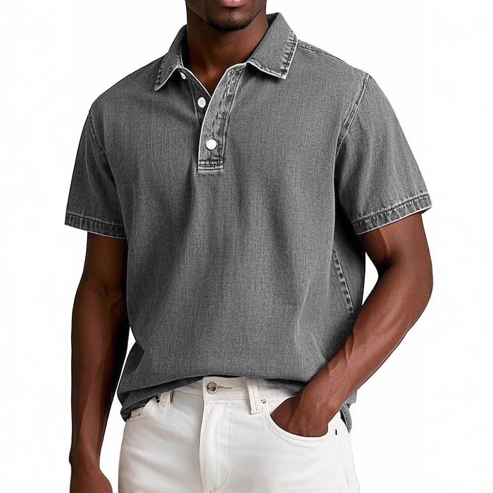 Men's Vintage Short-Sleeve Polo Shirt