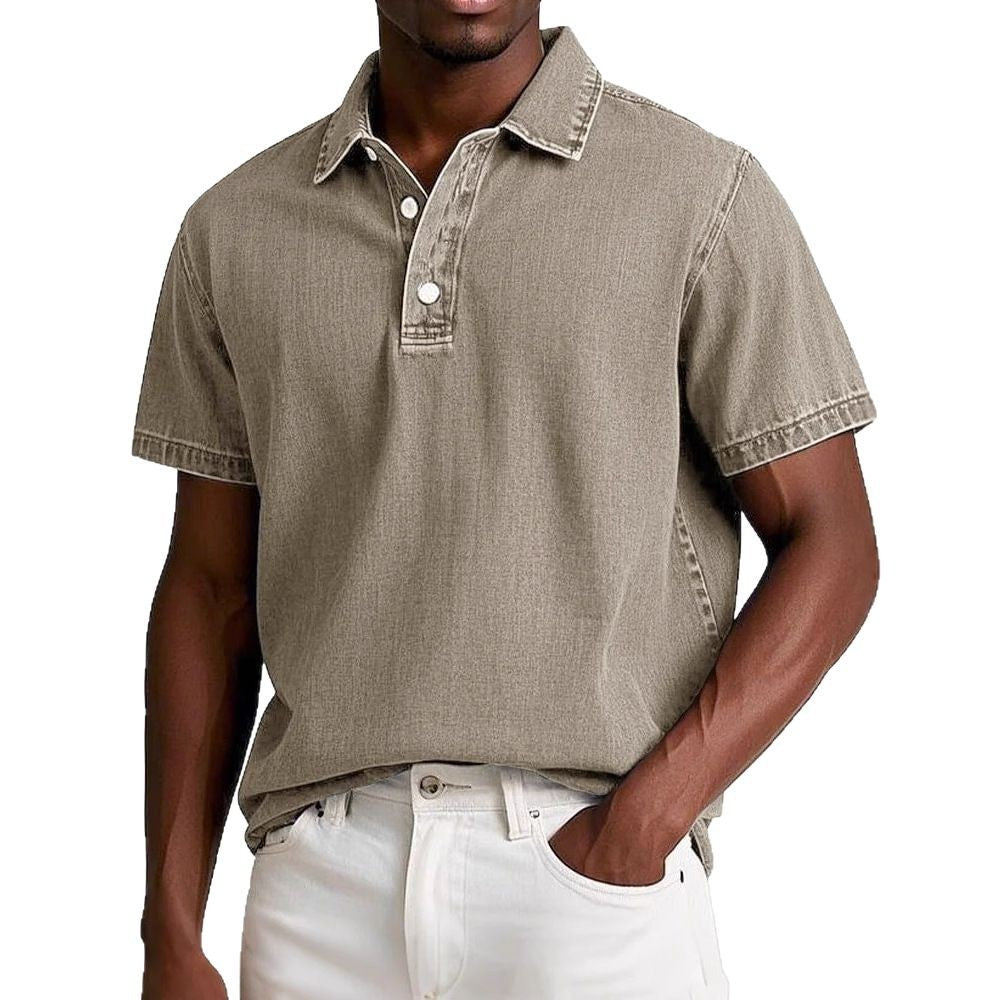 Men's Vintage Short-Sleeve Polo Shirt