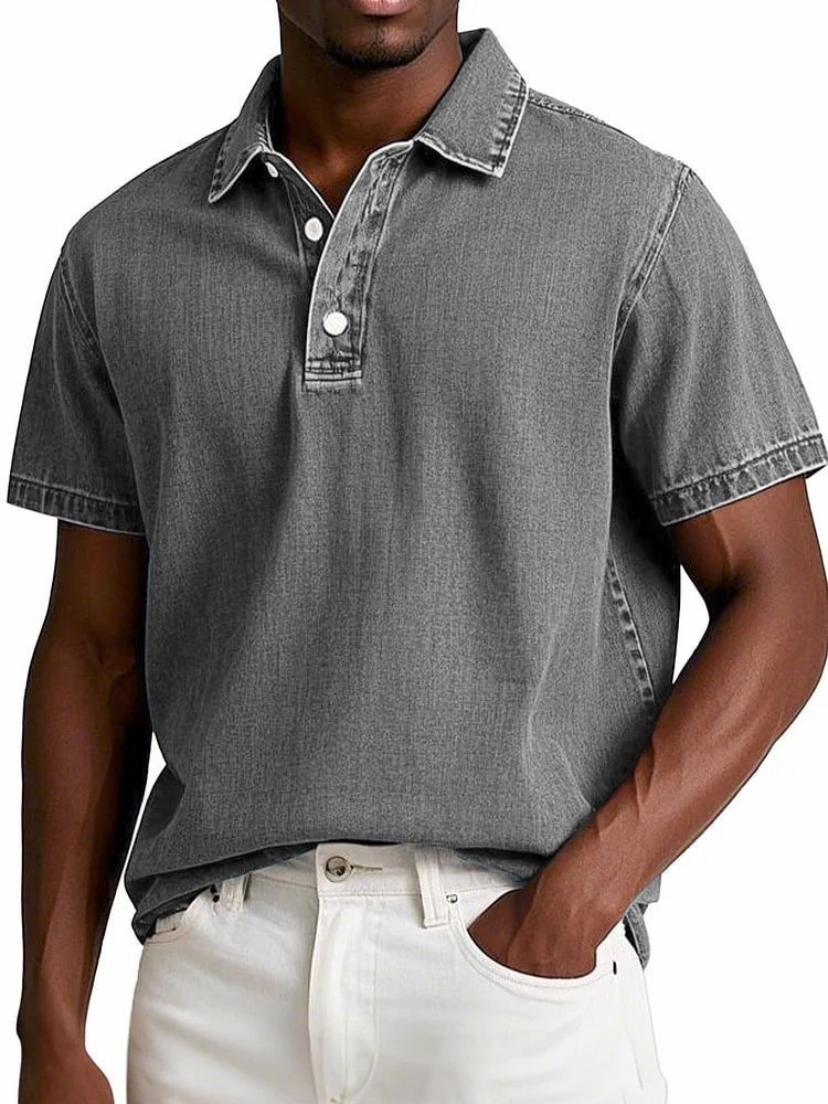 Men's Vintage Short-Sleeve Polo Shirt