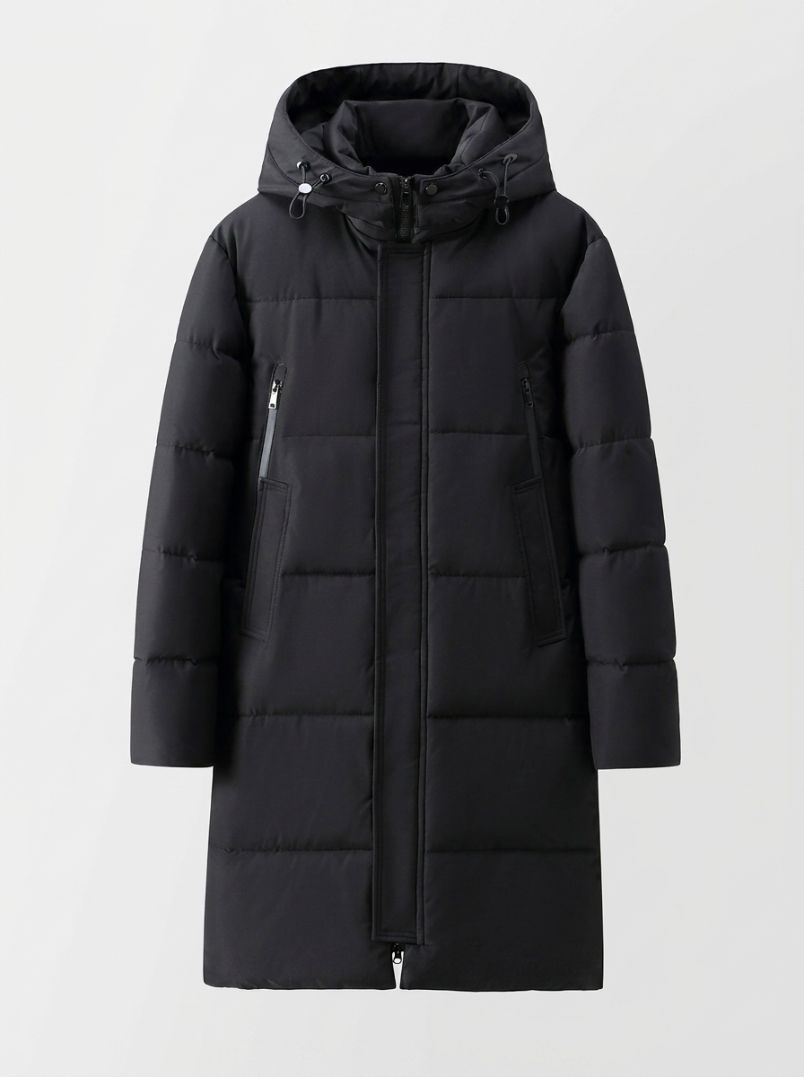 Men's Windproof Overknee Coat for Winter