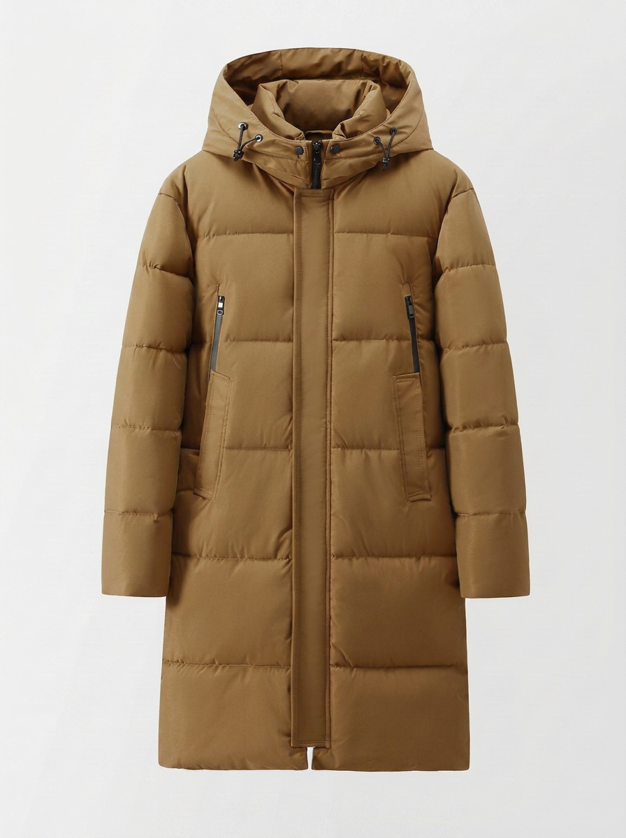 Men's Windproof Overknee Coat for Winter