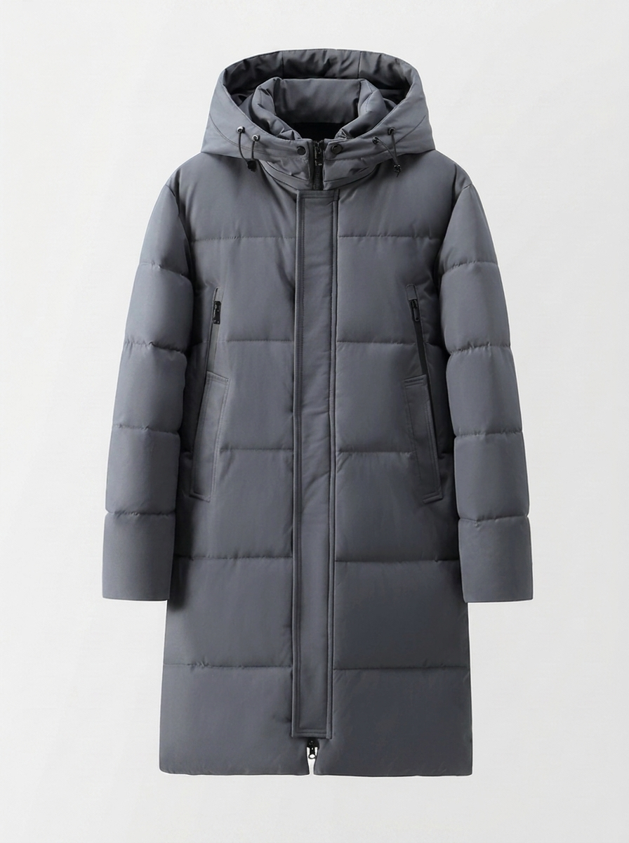 Men's Windproof Overknee Coat for Winter