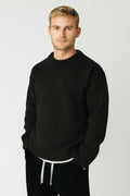 Men's Winter Sweater with Round Neck and Coarse Stitch