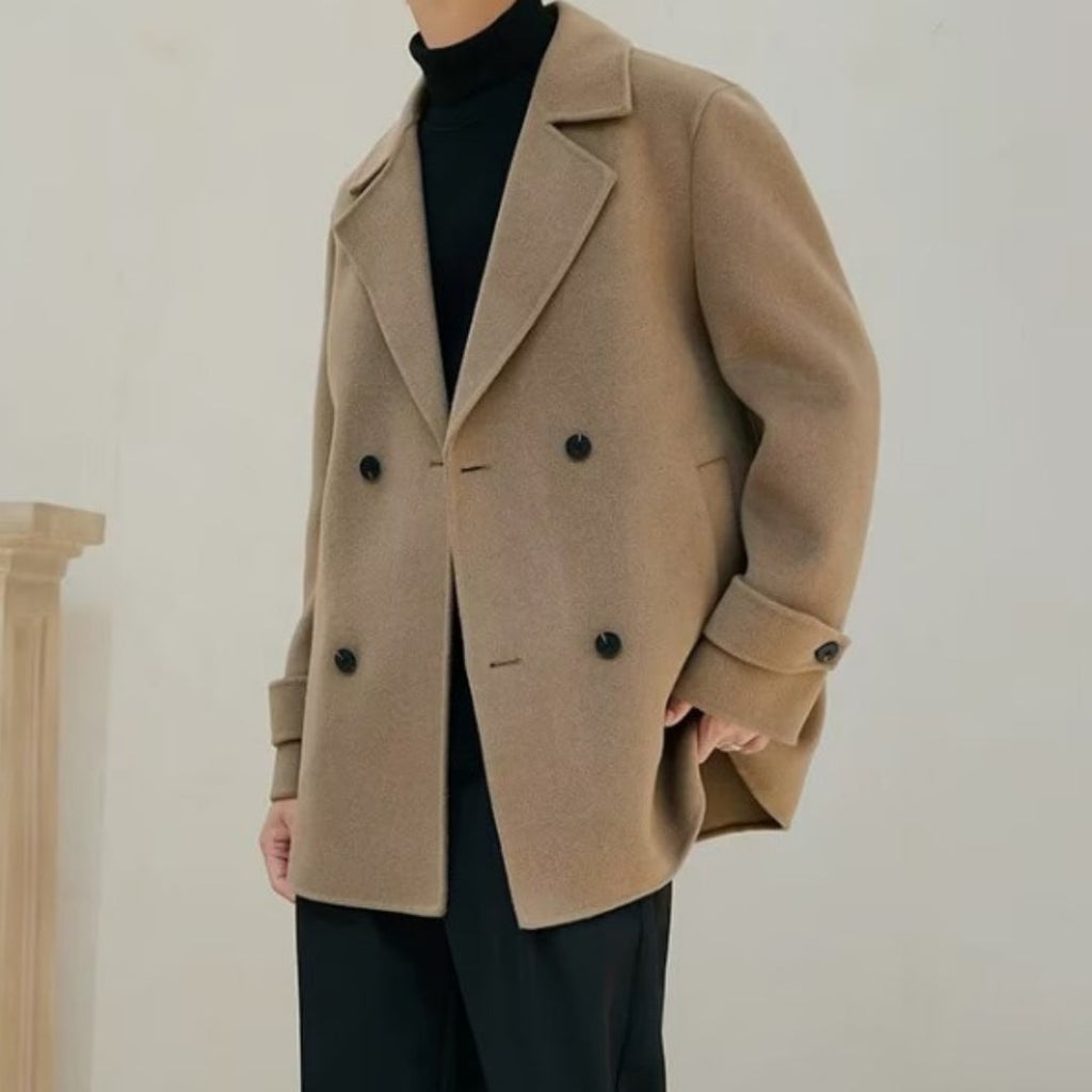 Men's Wool Trench Coat Slim Fit