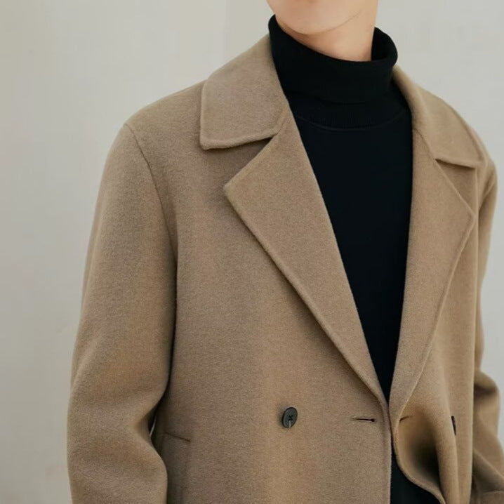 Men's Wool Trench Coat Slim Fit