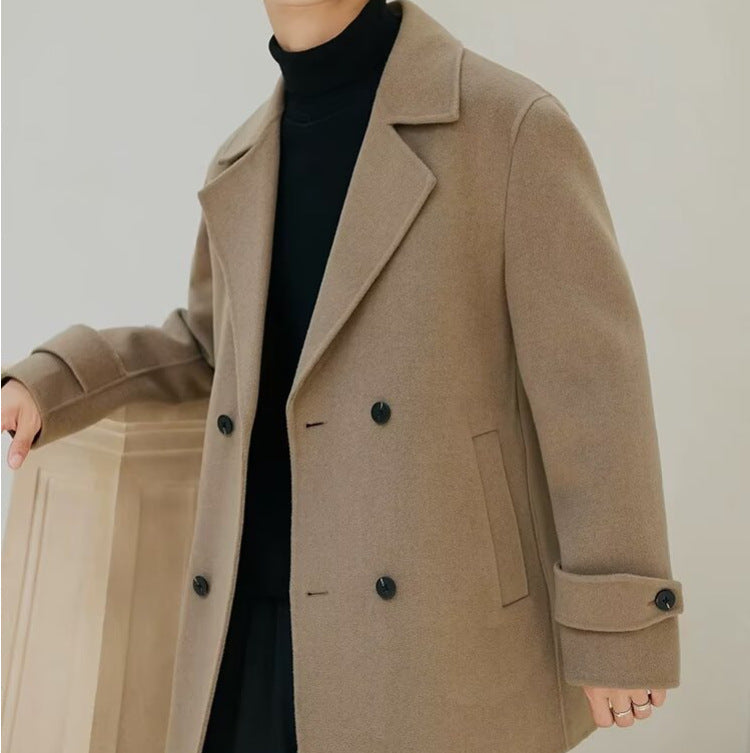 Men's Wool Trench Coat Slim Fit