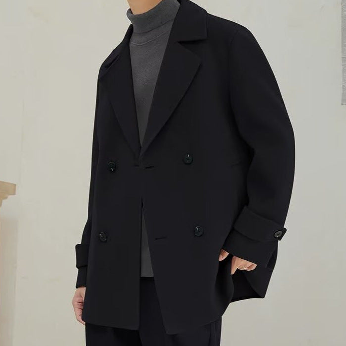 Men's Wool Trench Coat Slim Fit