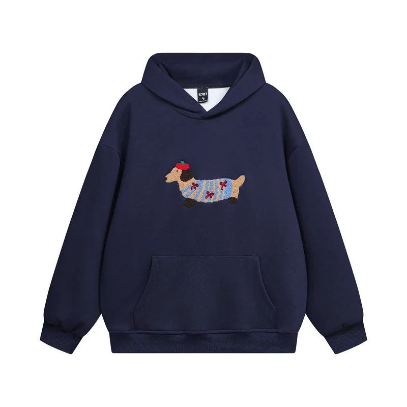 Oversized Dachshund Design Hoodie
