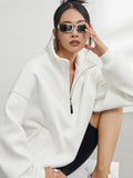 Women's Oversized Half Zip Pullover Hoodie