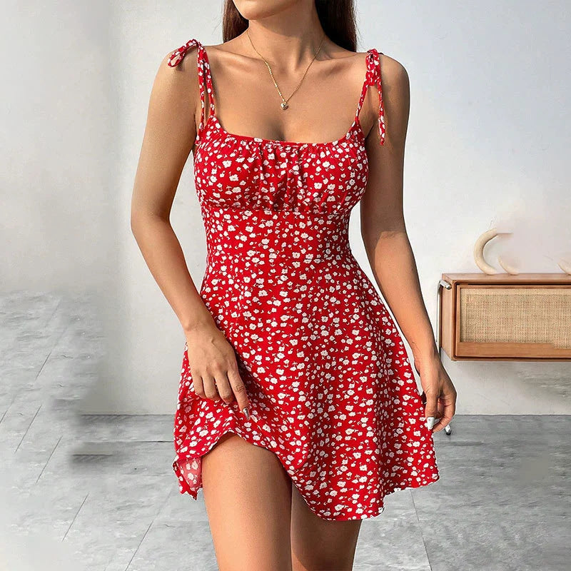 Women's A-Line Floral Print Summer Dress