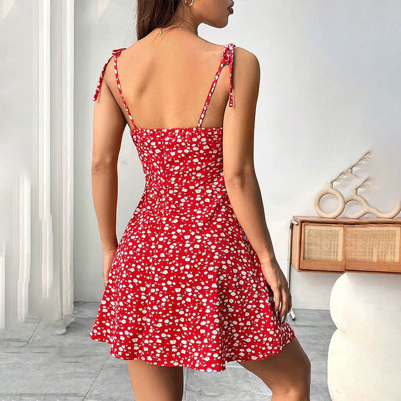 Women's A-Line Floral Print Summer Dress