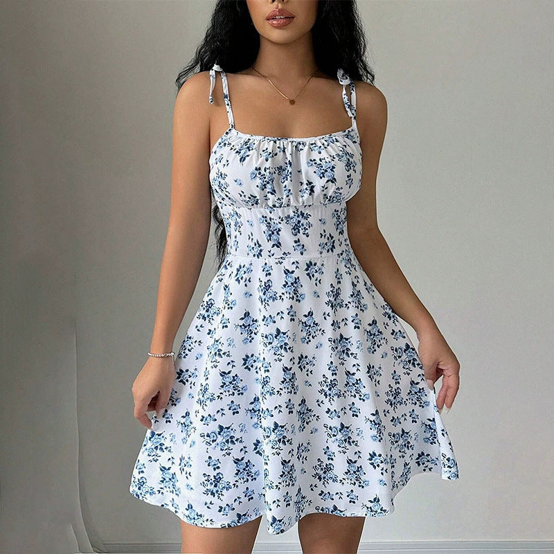 Women's A-Line Floral Print Summer Dress