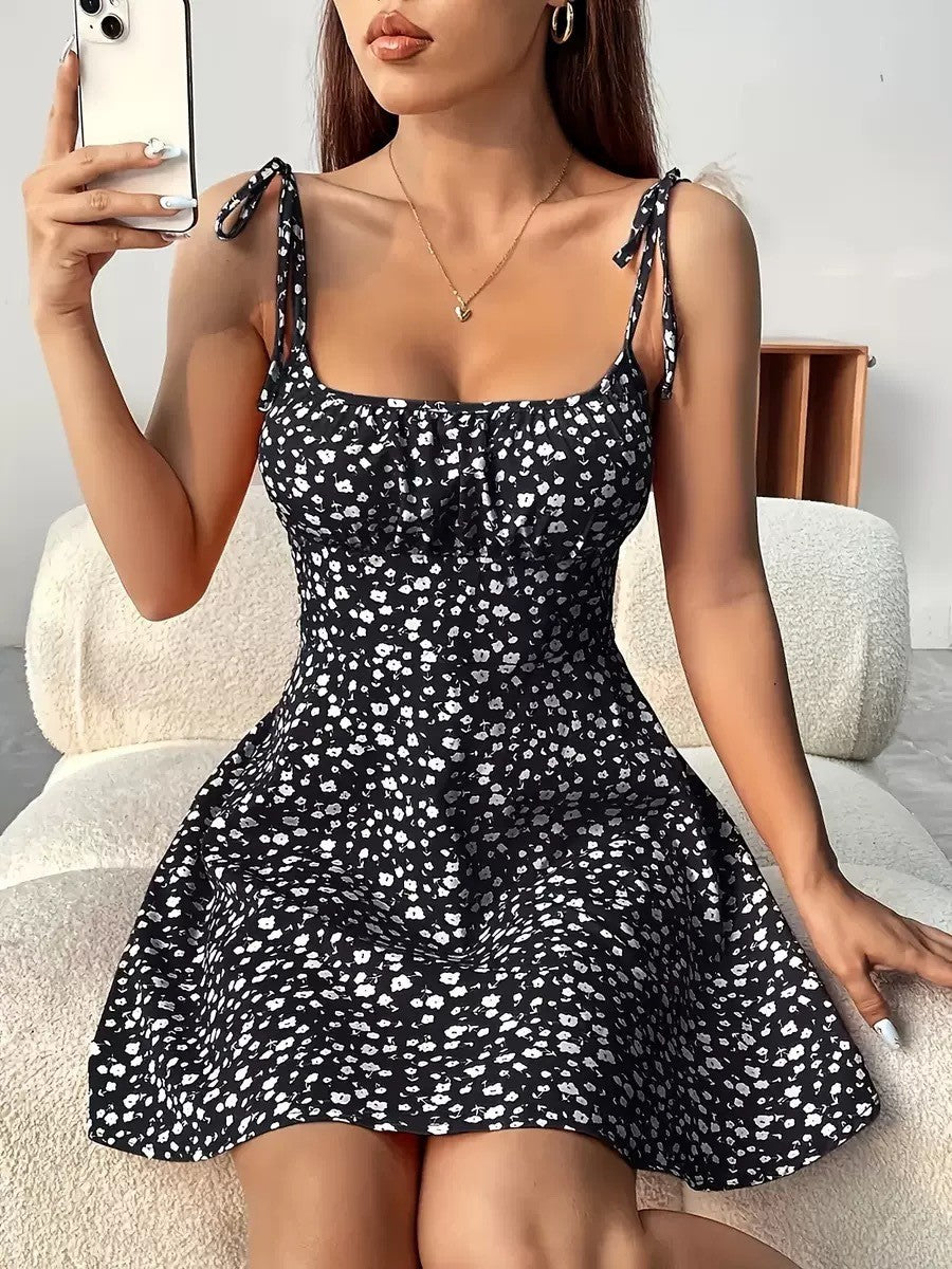 Women's A-Line Floral Print Summer Dress