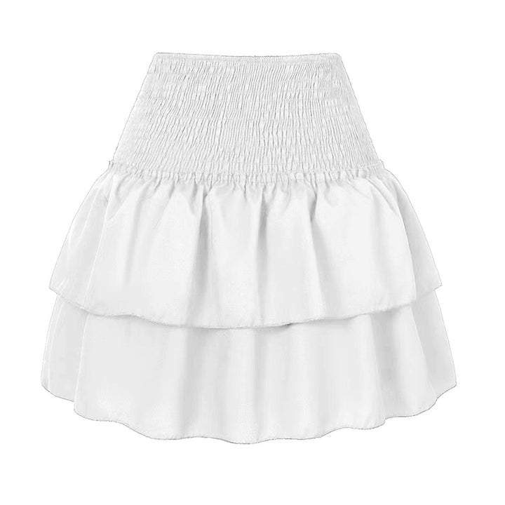 Women's A-Line Summer Mini Skirt with Smocked Waist