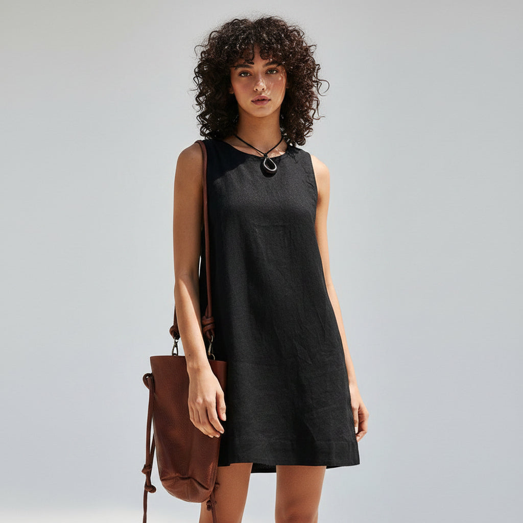Women's Backless Summer Dress with Sleeveless Style