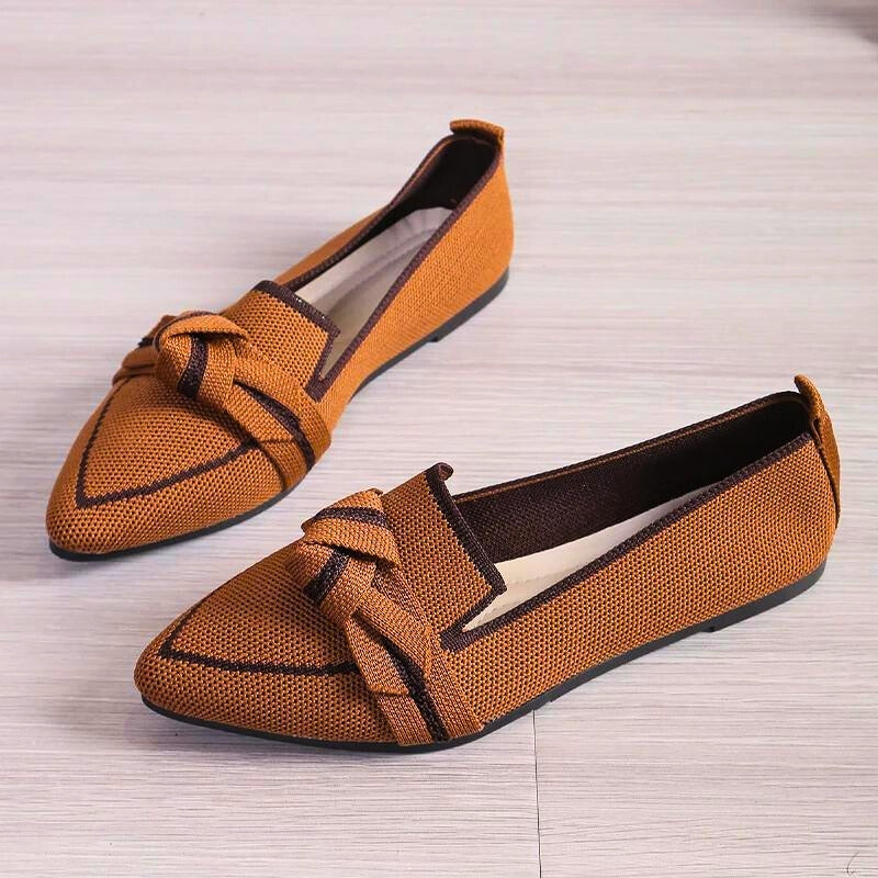 Women's Ballet Flats with Button Details