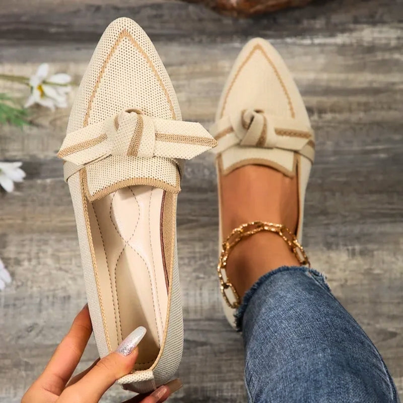 Women's Ballet Flats with Button Details