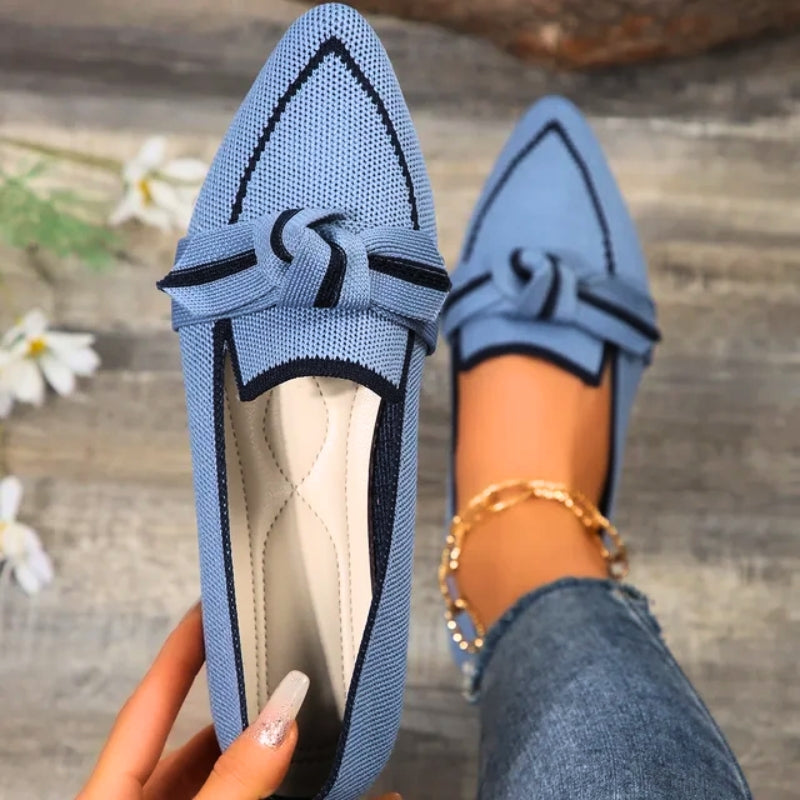 Women's Ballet Flats with Button Details