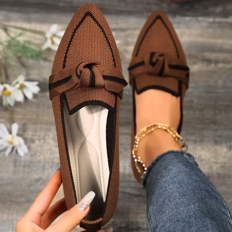 Women's Ballet Flats with Button Details