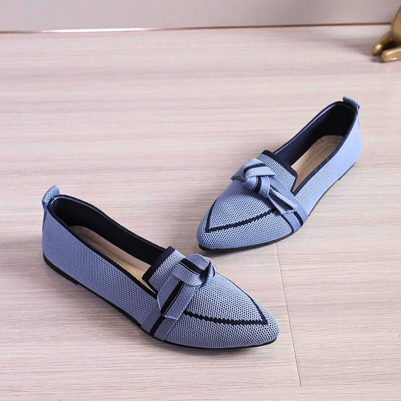 Women's Ballet Flats with Button Details