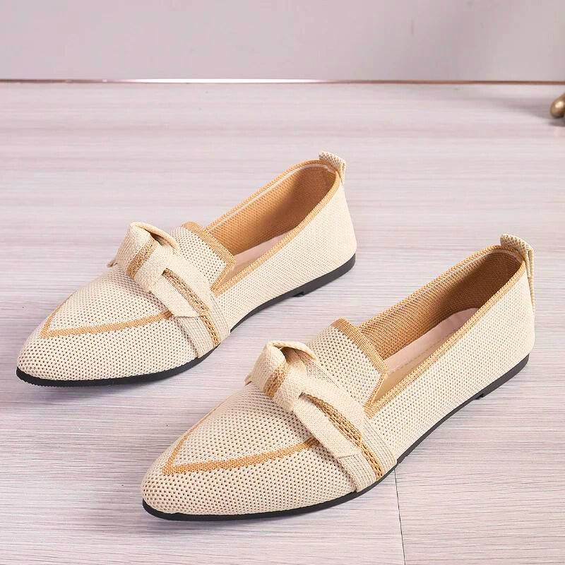 Women's Ballet Flats with Button Details
