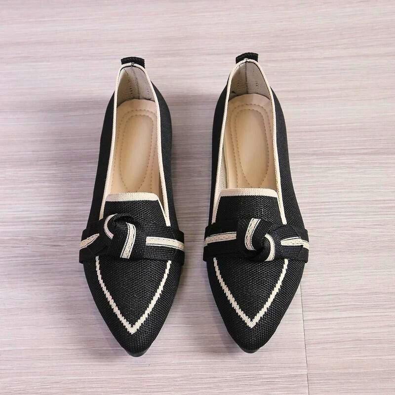 Women's Ballet Flats with Button Details