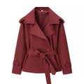 Women's Belted Short Trench Coat