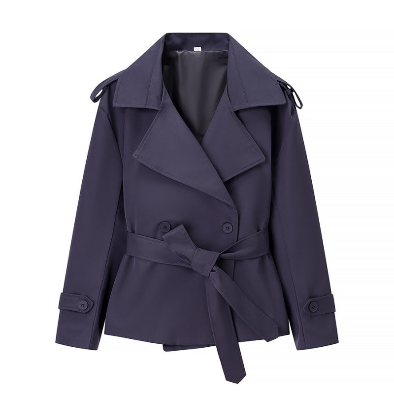 Women's Belted Short Trench Coat