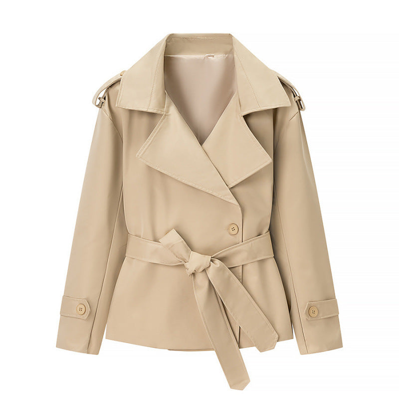 Women's Belted Short Trench Coat