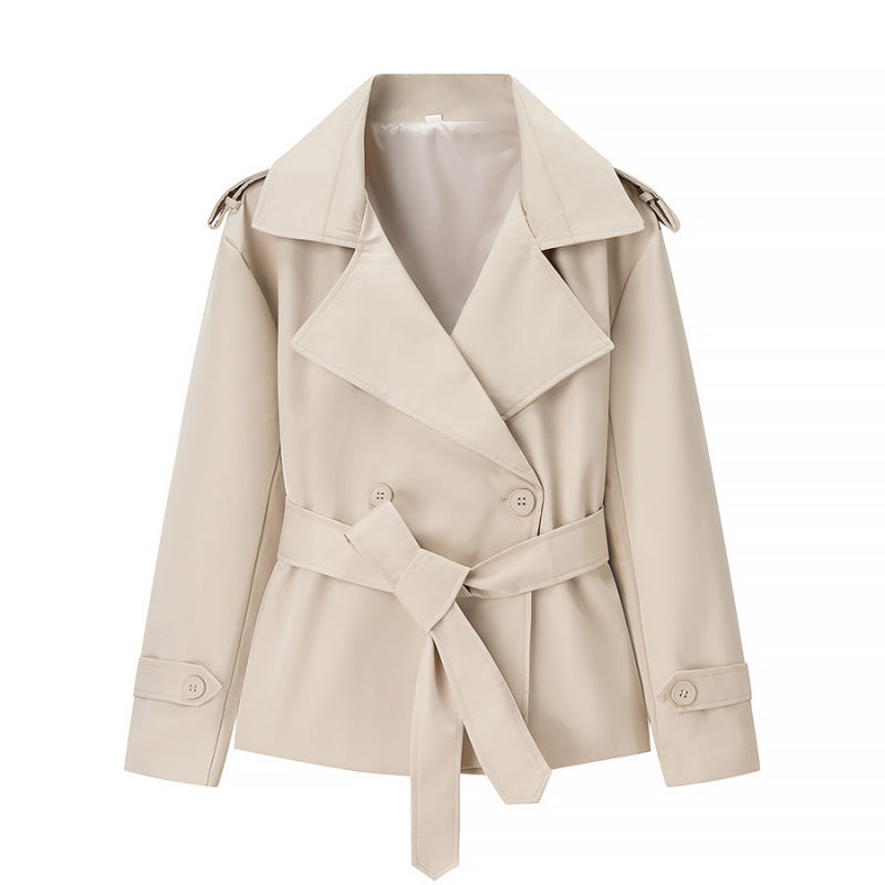 Women's Belted Short Trench Coat
