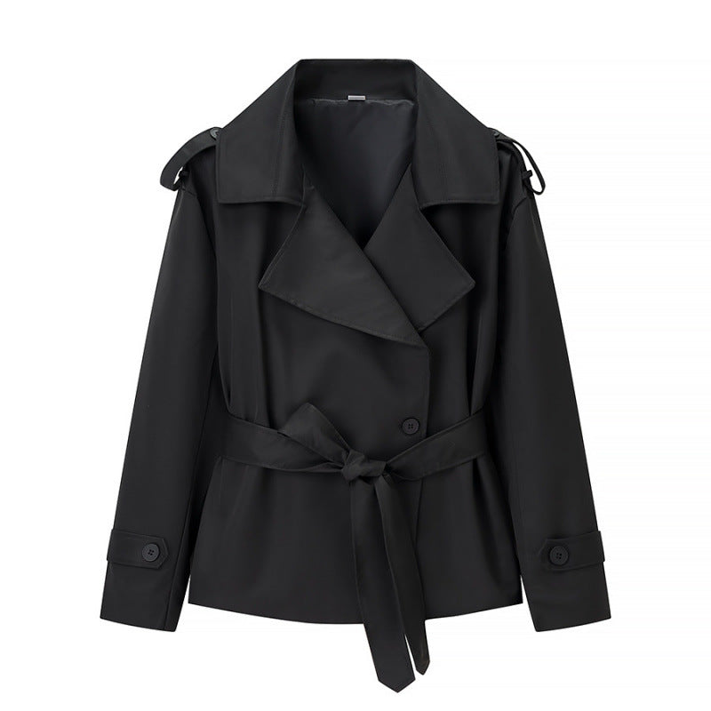 Women's Belted Short Trench Coat