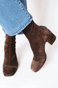 Women's Block Heel Square Toe Boots