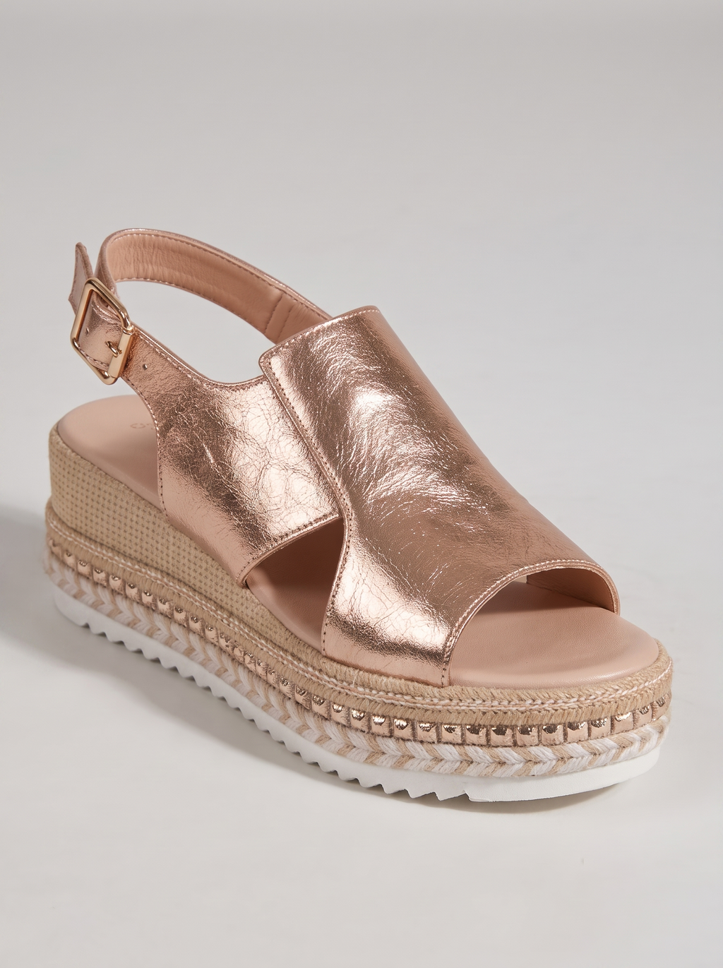 Women's Buckle Wedge Sandals with Hollow Fish Mouth Design