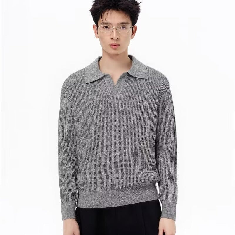Men's Casual Loose-Fitting Pullover Sweater