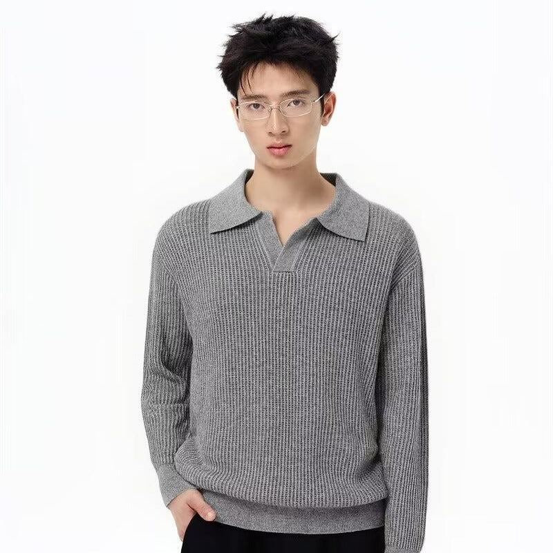 Men's Casual Loose-Fitting Pullover Sweater